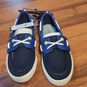 Tommy Hilfiger Blue and White Kids Boat Shoes Loaf  Nwt Size 13